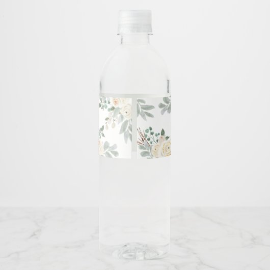 Waterverf Pumpkin-Baby shower Waterfles Etiket (Achterkant)