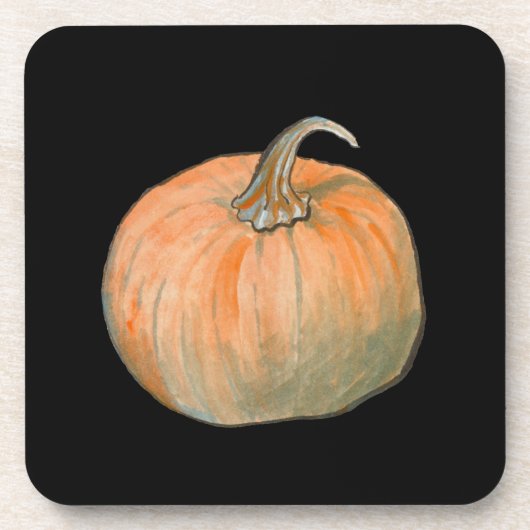 Waterverf Pumpkin Bier Onderzetter (Voorkant)