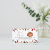 Waterverf Pumpkin Book Request Enclosure Kaart (Staand voorkant)