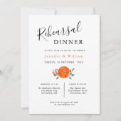 Waterverf Pumpkin bruiloft Rehearsal Dinner Aankondiging (Voorkant)
