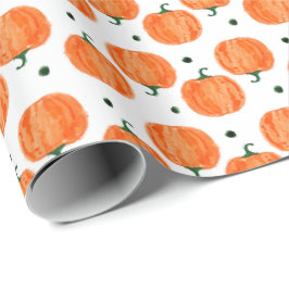 Waterverf Pumpkin Cadeaupapier