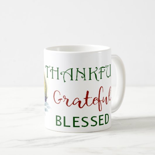 Waterverf Pumpkin Coffee Mok (Voorkant rechts)