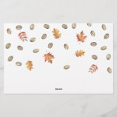 Waterverf Pumpkin Coffee Wie ben ik spel Briefpapier (Achterkant)