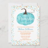 Waterverf Pumpkin Confetti Herfst Boy Baby shower Kaart (Voorkant)