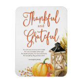 Waterverf Pumpkin Cornucopia Thanksgiving Poem Magneet (Verticaal)