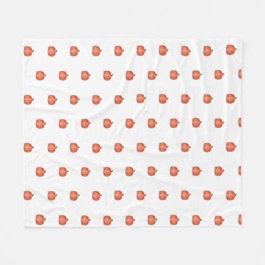Waterverf Pumpkin Fleece Deken (Voorkant (Horizontaal))