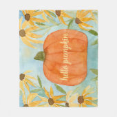 Waterverf Pumpkin Fleece Deken (Voorkant)