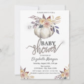 Waterverf Pumpkin Flowers Baby shower Kaart (Voorkant)