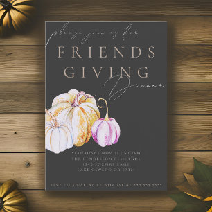 Waterverf Pumpkin Friendsgiving Dinner Invitation