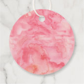 Waterverf Pumpkin Glitter Herfst Girl Baby shower Bedankjes Labels (Achterkant)