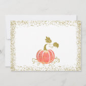 Waterverf Pumpkin Gold Glitter Herfst Hartelijk da Bedankkaart (Achterkant)