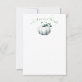 Waterverf Pumpkin Hartelijk dank Notitiekaartje (Voorkant)