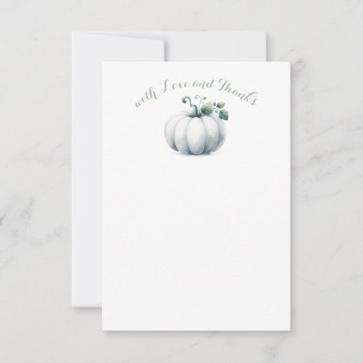 Waterverf Pumpkin Hartelijk dank Notitiekaartje (Voorkant)