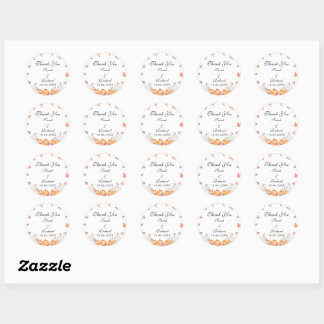 Waterverf Pumpkin Hartelijk dank voor de klassieke Ronde Sticker