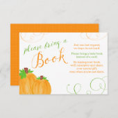Waterverf Pumpkin Herfst Baby shower Boek Informatiekaartje (Voorkant / Achterkant)