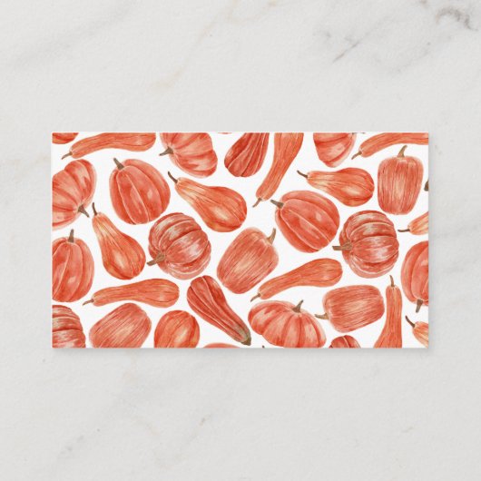 Waterverf Pumpkin Herfst Baby shower Book Request Informatiekaartje (Achterkant)