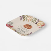 Waterverf Pumpkin-Herfst Gewaardeerd Baby shower Papieren Bordje (Gebogen)