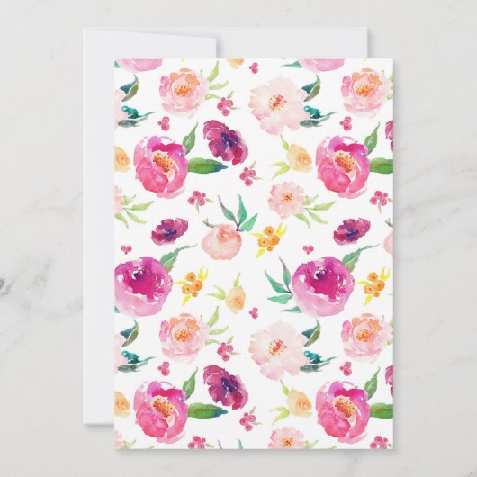 Waterverf Pumpkin Herfst Girl Baby shower Kaart (Achterkant)