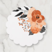 Waterverf Pumpkin 'Het is een jongen' Baby shower Bedankjes Labels (Achterkant)