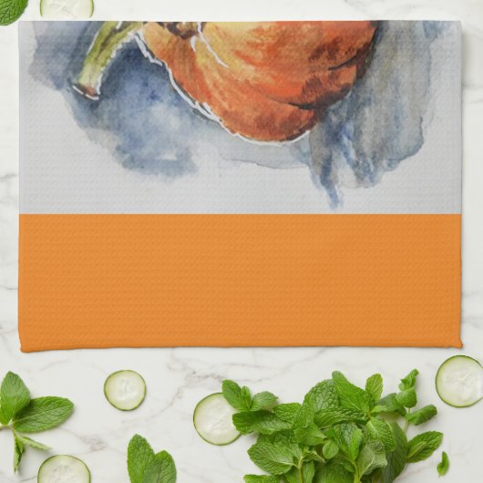 Waterverf pumpkin Kitchen Towels Theedoek (Gevouwen)