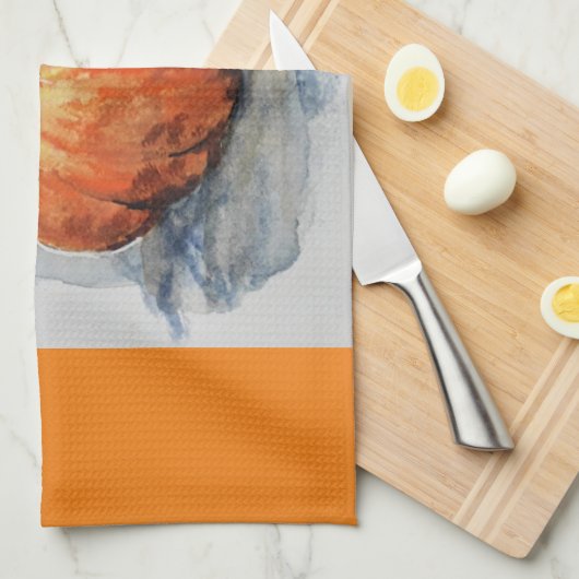 Waterverf pumpkin Kitchen Towels Theedoek (Quarter Fold)