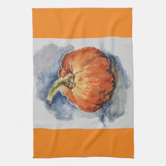 Waterverf pumpkin Kitchen Towels Theedoek (Verticaal)