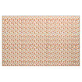 Waterverf Pumpkin Oranje Floral Pattern Stof (Yard (91,4 cm))