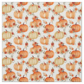Waterverf Pumpkin Oranje Floral Pattern Stof (Swatch)
