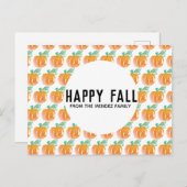 Waterverf Pumpkin Oranje Pattern Post Cards Briefkaart (Voorkant / Achterkant)