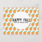 Waterverf Pumpkin Oranje Pattern Post Cards Briefkaart (Voorkant)