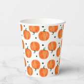 Waterverf Pumpkin Papieren Bekers (Achterkant)