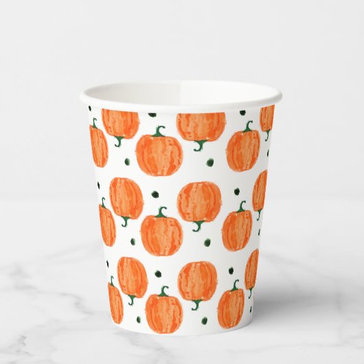 Waterverf Pumpkin Papieren Bekers (Links)