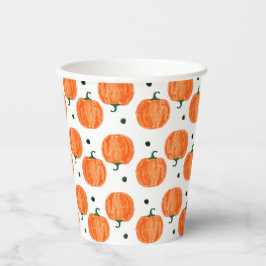Waterverf Pumpkin Papieren Bekers
