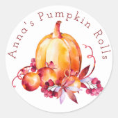 Waterverf Pumpkin Patch Bakery Sticker (Voorkant)