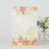 Waterverf Pumpkin Patch Briefpapier (Staand voorkant)