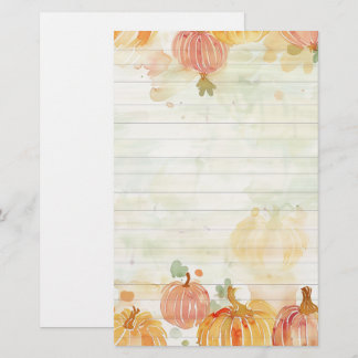 Waterverf Pumpkin Patch Briefpapier