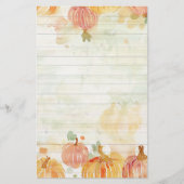 Waterverf Pumpkin Patch Briefpapier (Voorkant)