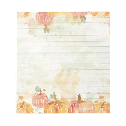 Waterverf Pumpkin Patch Notitieblok (Voorkant)