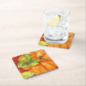 Waterverf Pumpkin Patch Square Paper Onderzetter (Insitu)