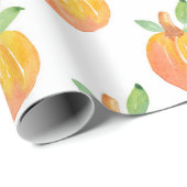 Waterverf Pumpkin Patroon Cadeaupapier (Rol Hoek)