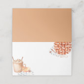 Waterverf Pumpkin Pie Friendsgiving Dinner Place Plaatskaartje (Buitenkant ongevouwen)