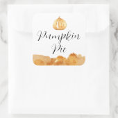 Waterverf Pumpkin Pie Square Sticker (Tas)