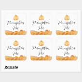 Waterverf Pumpkin Pie Square Sticker (Vel)