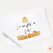 Waterverf Pumpkin Pie Square Sticker (Envelop)