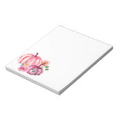Waterverf Pumpkin Pink Floral Roos Notitieblok (Linkerzijde)