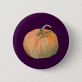 Waterverf Pumpkin Ronde Button 5,7 Cm (Voorkant)