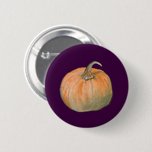 Waterverf Pumpkin Ronde Button 5,7 Cm