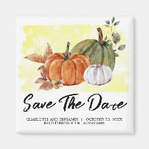 Waterverf Pumpkin Save the Date Fall Wedding