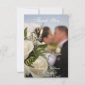 Waterverf Pumpkin Script Weduwfoto Bedankkaart (Voorkant)