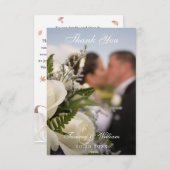 Waterverf Pumpkin Script Weduwfoto Bedankkaart (Voorkant / Achterkant)